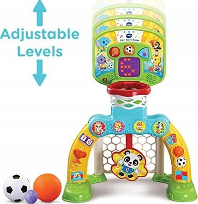 Lodër sportive VTech 3‑në‑1 Sports Centre, elektronike, me drita edhe zëra, shumëngjyrëshe