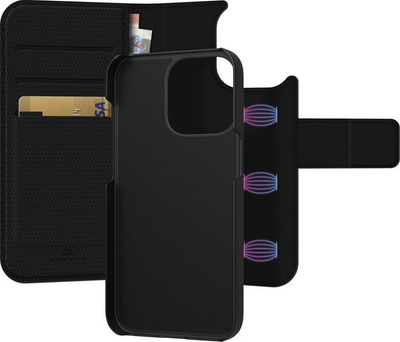 Këllëf portofol Black Rock Wallet 2in1 për iPhone 13 Pro, me mbajtëse kartash, i zi