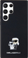 Futrollë Karl Lagerfeld Silicone Karl Choupette Metal Pin për Galaxy S23 Ultra, silikon, e zezë