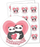 Ngjitëse dekorative LearnHow Valentine Pandas, set 24 copë, 60mm, shumëngjyrëshe