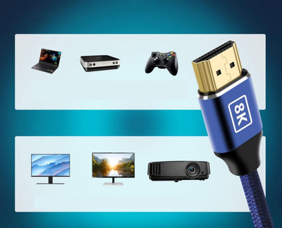 Kabllo HDMI Defender v2.1, 3m, 8K, e zezë
