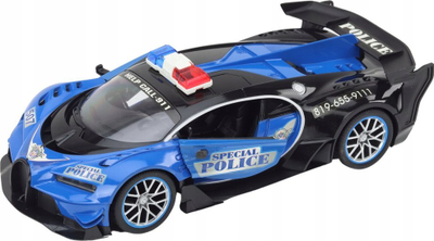 Makine policie me telekomandë LEAN Toys 1:12, me drita, blu