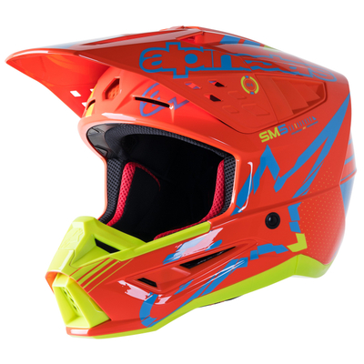 Helmetë moto Alpinestars SM5 ACT2, termoplastik, ventilim i avancuar, e bardhë