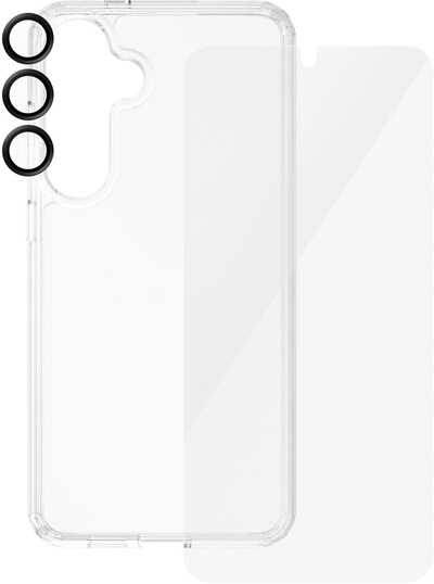 Paketë mbrojtëse PanzerGlass 3 in 1 për Samsung Galaxy S24 Plus, xham mbrojtës ekrani, hardcase me mbrojtje kamere, transparente