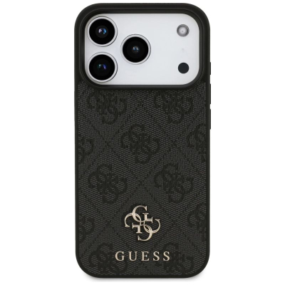 Mbulesë telefoni Guess 4G Small Classic MagSafe për iPhone 17 Pro, magnetike, e zezë