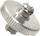 Adapter fijesh Kaiser, set 2x pin 1/4", me arrë bllokuese, i argjendtë