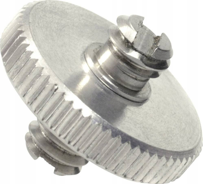 Adapter fijesh Kaiser, set 2x pin 1/4", me arrë bllokuese, i argjendtë