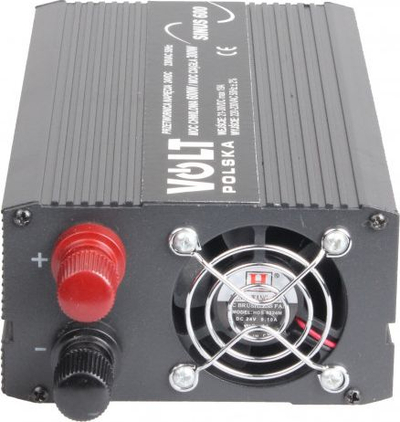 Инвертер напон VOLT Polska Sinus 600, од 24V во 230V, 300W, црн