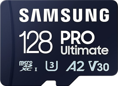 Kartë memorie Samsung Pro Ultimate MicroSDXC, 128GB, 200MB/s, blu