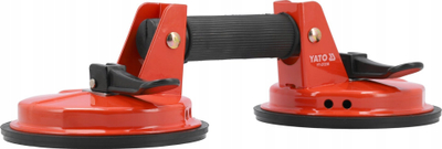 Dorezë me vakum për xham Movable, 2 thithësa 150mm, plastike, gri