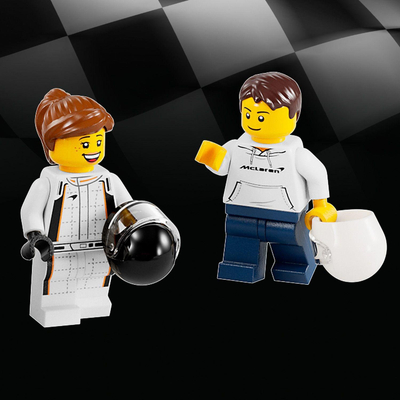 Lodra LEGO Speed Champions 76918 McLaren Solus GT F1 LM, set me lego për ndërtim, 9+, portokalli me të bardhë
