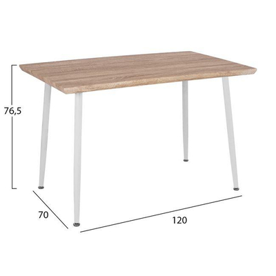 Tavolinë PALOMA, 120×70×76,5 cm, Sonama/white (HM8334.02), bardhë