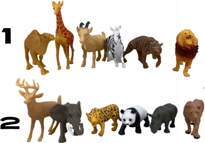 Set lodrash Gazelo Figurina Wild Animals, 6 copë, plastikë, shumëngjyrëshe