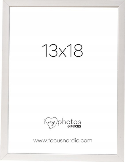 Рамка за фотографија Focus Rock, 13x18 cm, дрво, бела