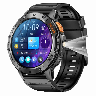 Orë e zgjuar Gravity GT22-5, ekran AMOLED 1.43", Bluetooth, e zezë/jeshile