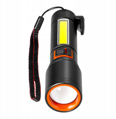 Elektrik dore Virone LT-30, LED COB, rimbushëse USB C, i zi