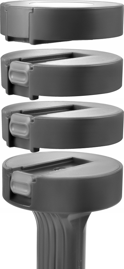 Hantela të rregullueshme Spokey Multibell SPK-944195, 2 x 2.5 kg, çelik dhe ABS, gri