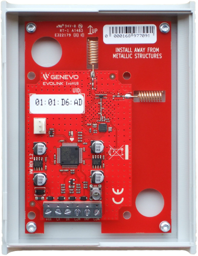 Modul wireless alarmi Genevo EvoHUB PRiMA, 868MHz, i bardhë