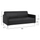 Set divanësh Nellie 2-pjesësh HM11274.01, zezë