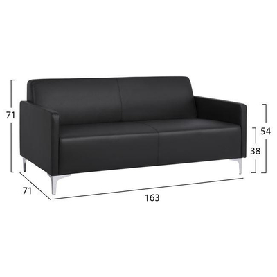 Set divanësh Nellie 2-pjesësh HM11274.01, zezë