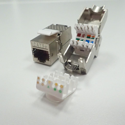 Modul rrjeti NetRack Keystone Jack 105-31, 1xRJ45 8p8c, Cat 5e FTP, argjendtë