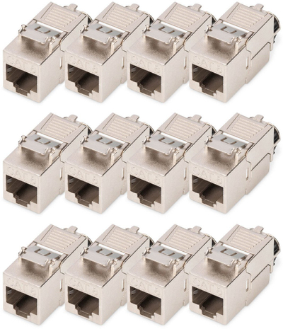Modul Keystone rrjeti Digitus CAT 8.1, i ekranizuar, montim pa vegla, metalik