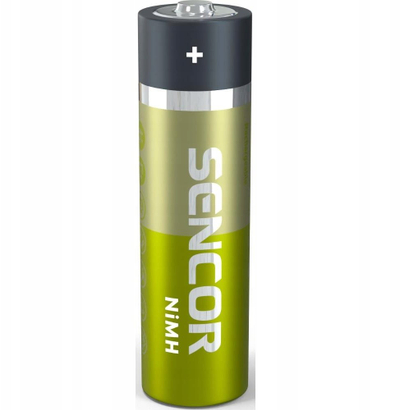 Bateri rikarikuese Sencor SBA HR6 AA, NiMH 1800mAh, set 4 copë, jeshile
