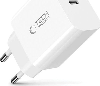 Karikues rrjeti Tech-protect NC20W, 1 port USB-C, PD 20W, i bardhë