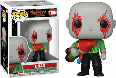 Figurë koleksionuese Funko Pop Marvel Guardians of the Galaxy Holiday Drax, 9.5cm, shumëngjyrëshe