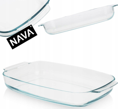 Pjatë pjekjeje NAVA Arizona, xham rezistent ndaj nxehtësisë, 3.7L, transparente