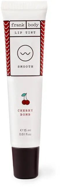Balsam buzësh Clinique Frank Body Cherry Bomb, me skrab, aromë qershie, rozë