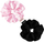 Еластика за коса GLOV Satin Scrunchies S, сет 2 парчиња, розова и црна
