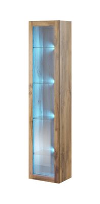 Vitrinë muri Cama VIGO 180, me xham, 180x40x30cm, dru lisi wotan