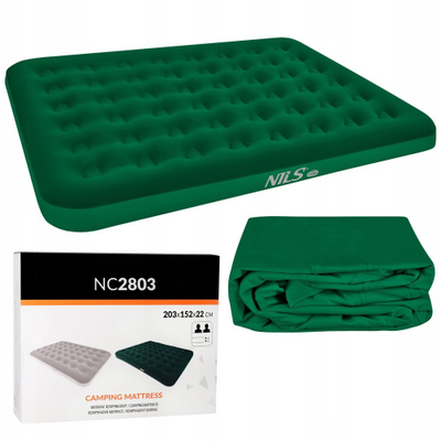 Dyshek me ajër dopio Nils Camp NC2803, PVC, 203x152 cm, blu
