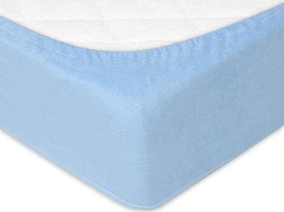 Çarçaf mbrojtës Multitex Frotte 24, 160 x 200 cm, i papërshkueshëm nga uji, blu