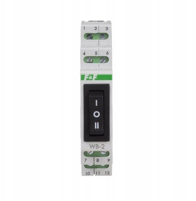 Ndërrues tre-pozicional F&F WB-2, 16A 250V AC, me dritë, i bardhë