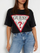 Maicë për femra GUESS SS CN Shiny Triangle, e zezë