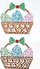 Gurë kristal vetëngjitës dekorativ Brewis Easter Arrangement, për shporta Pashke, shumëngjyrësh