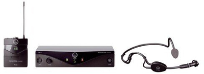 Set mikrofonash pa tela AKG WMS45 Sports Set BD A, headworn, për instruktim fitnesi, i zi