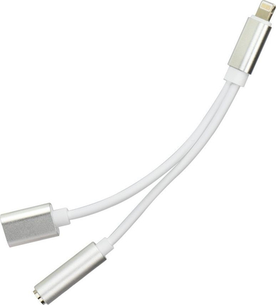 Adapter Lightning USB Partner Tele.com, me 3.5mm edhe Lightning, ngjyrë silver