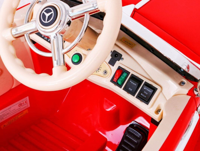Makina elektrike për fëmijë Mercedes Benz Retro 540A, 4 motorë, deri 100 kg, e kuqe