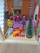 Дрвена куклена куќа Enero Toys Wooden LED Dollhouse XXXL, 60x33x90cm, со LED, шарена