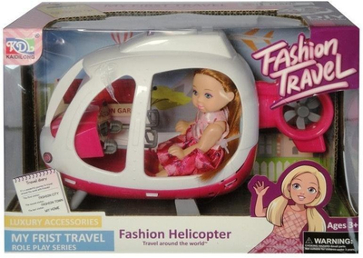 Set lodër Swede Doll in Helicopter, kukull me helikopter, shumëngjyrësh