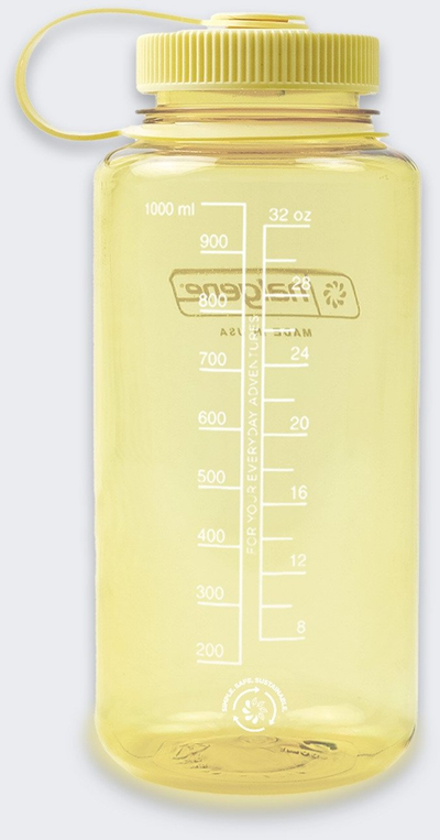 Shishe uji Nalgene Wide Mouth Sustain, 32oz, plastikë BPA free, ngjyrë Butter