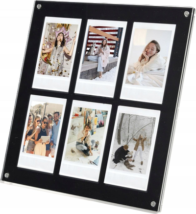 Kornizë fotografish LoveInstant SB8209, për 6 foto, për Fujifilm Instax Mini ZINK, e zezë
