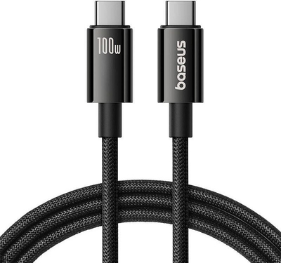 Kabllo USB C Baseus Tungsten Gold, 3.2 USB C me USB C, 100W, 1.5m, e zezë