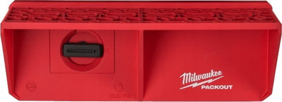 Mbajtës muri Milwaukee PACKOUT, plastik i fortë, sistem click lock, i kuq