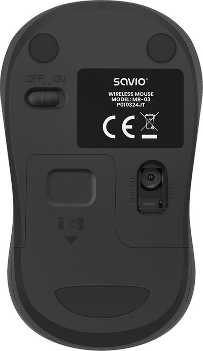 Mouse pa tela Savio MB-03, Bluetooth, optik, i zi