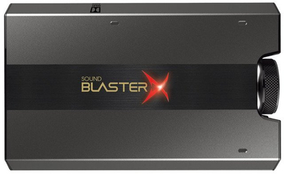 Kartë zanore eksterne Creative Sound BlasterX G6, USB, me amplifikator kufjesh, gri e zezë