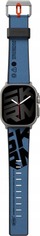Rrip dore Skinarma Spunk për Apple Watch Ultra 49mm, silikon blu